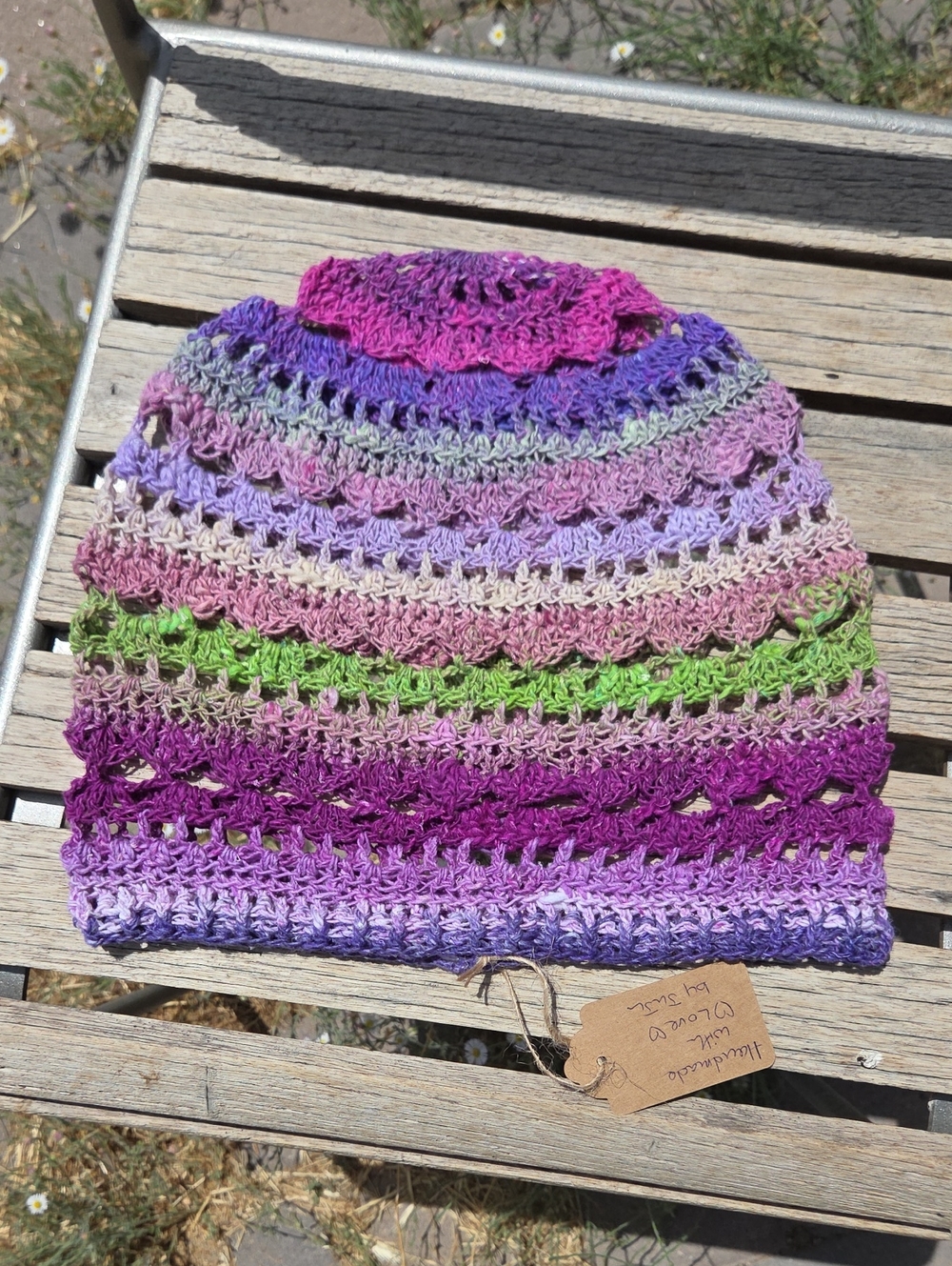 Artisan Handmade Crochet Luxury Cotton/Wool/Silk Blend Lightweight Summer Beanie